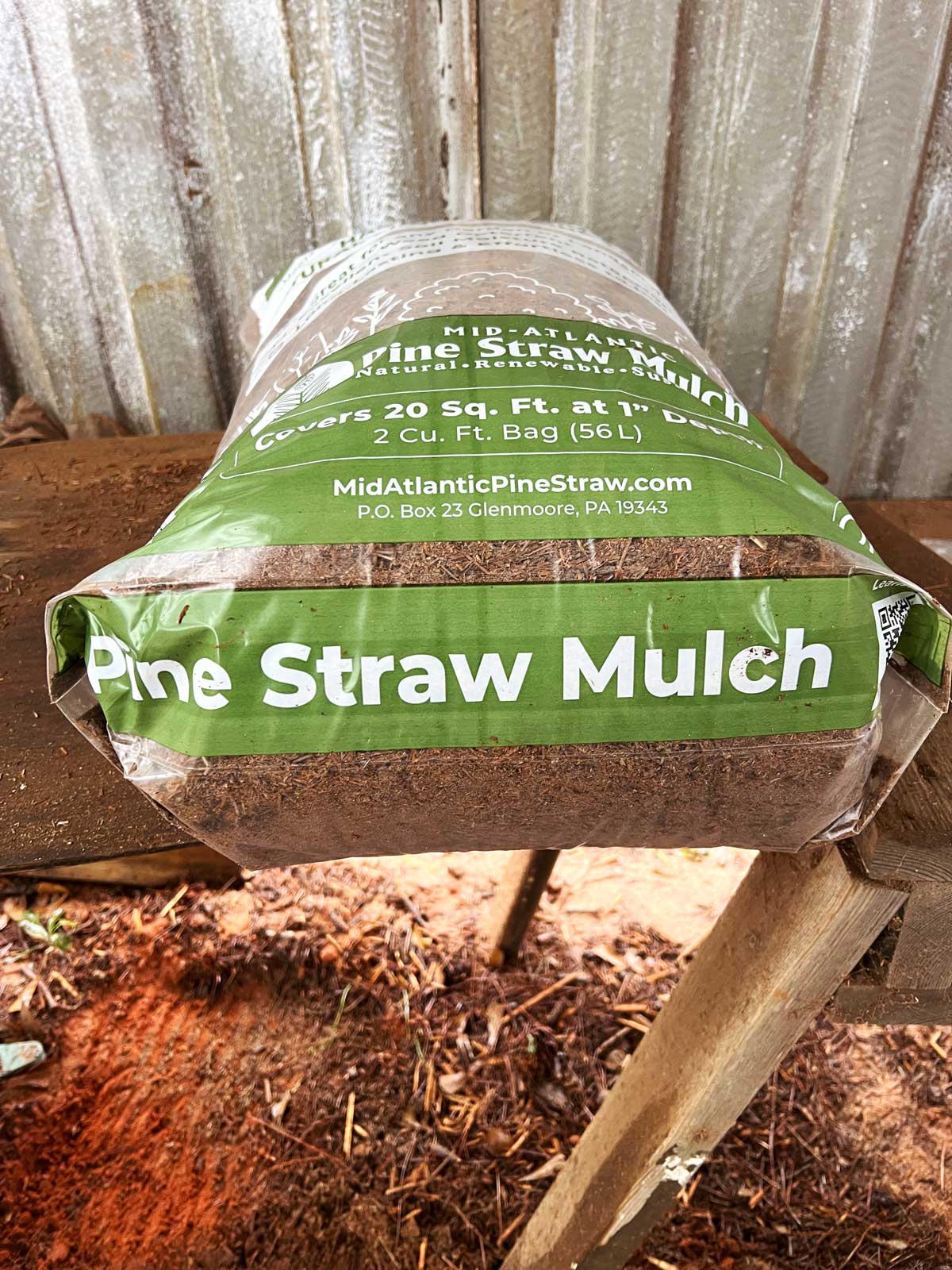 Shredded Pine Straw Mulch in a Bag