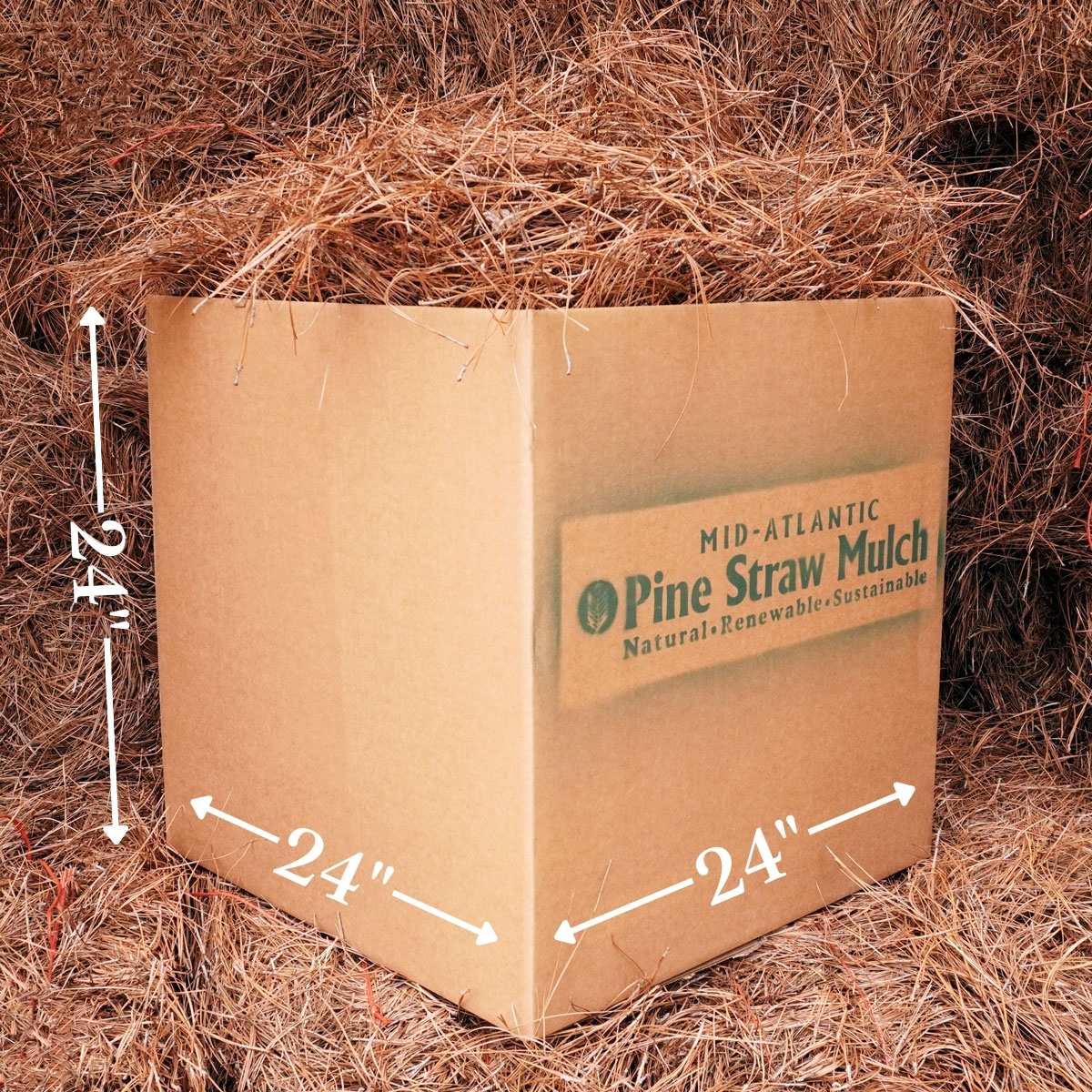 Pine Straw Mulch Delivery LG Box Dimensions