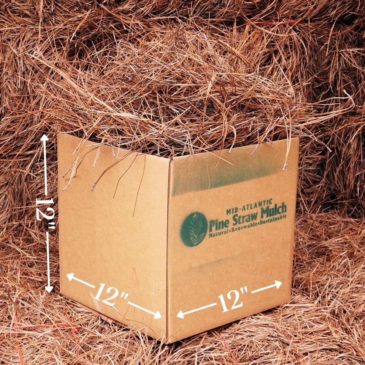 Pine Straw Mulch Delivery SM Box Dimensions